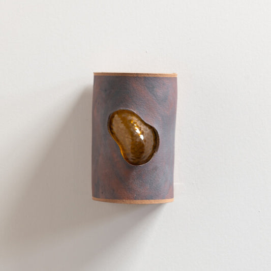 Rust Wall Sconce with Glass