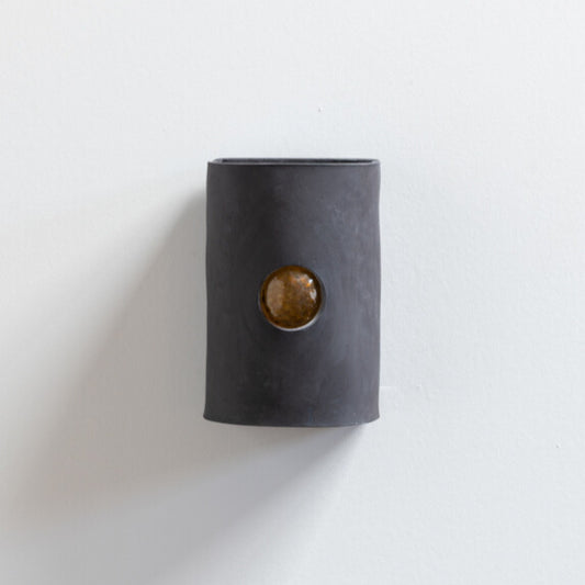 Charcoal Wall Sconce with Glass