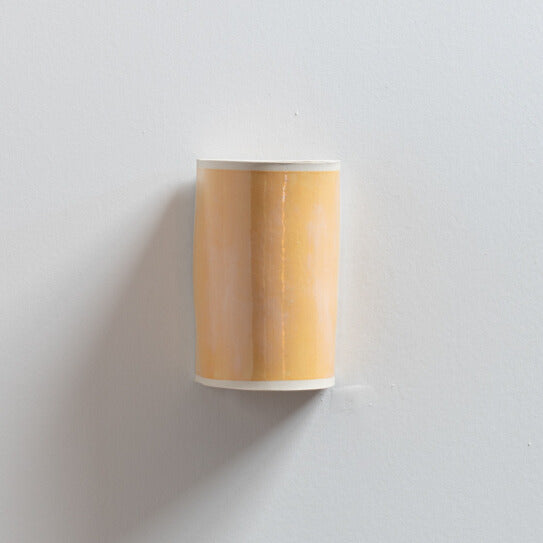 Coral Wall Sconce handcrafted ceramic wall light Australia with soft coral glaze on white background